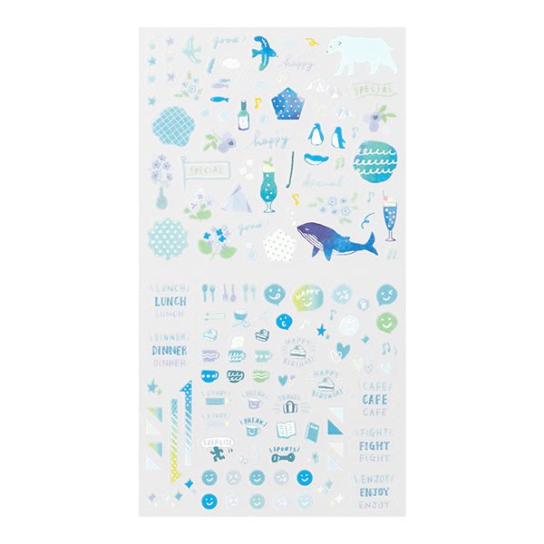 Midori Diary Sticker - Blue Pattern - MIDORI 82560006 - IRO
