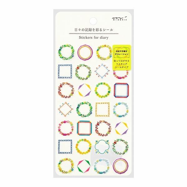Midori Diary Sticker - Frame Pattern - MIDORI 82570006 - IRO