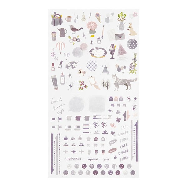 Midori Diary Sticker - Lavender Pattern - MIDORI 82596006 - IRO