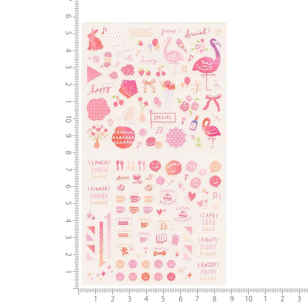 Midori Diary Sticker - Pink Pattern - MIDORI 82558006 - IRO