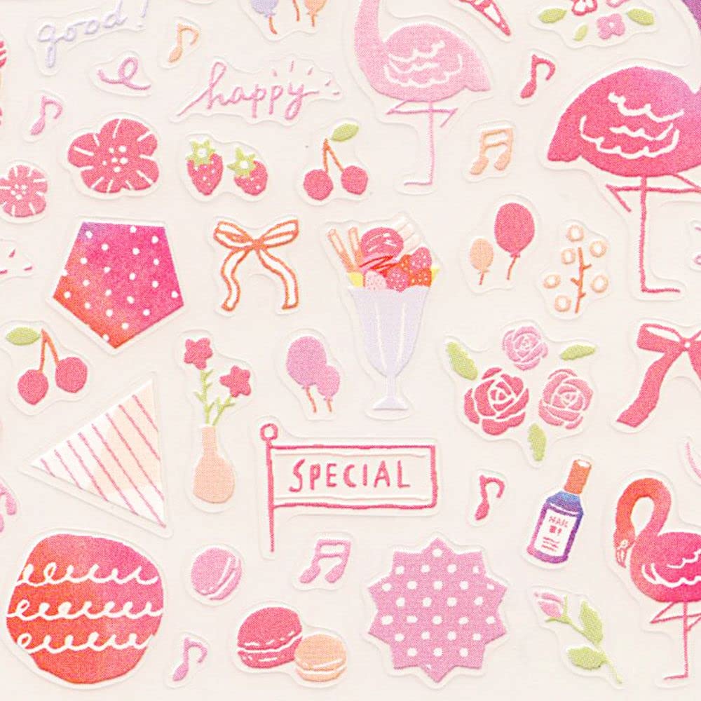 Midori Diary Sticker - Pink Pattern - MIDORI 82558006 - IRO