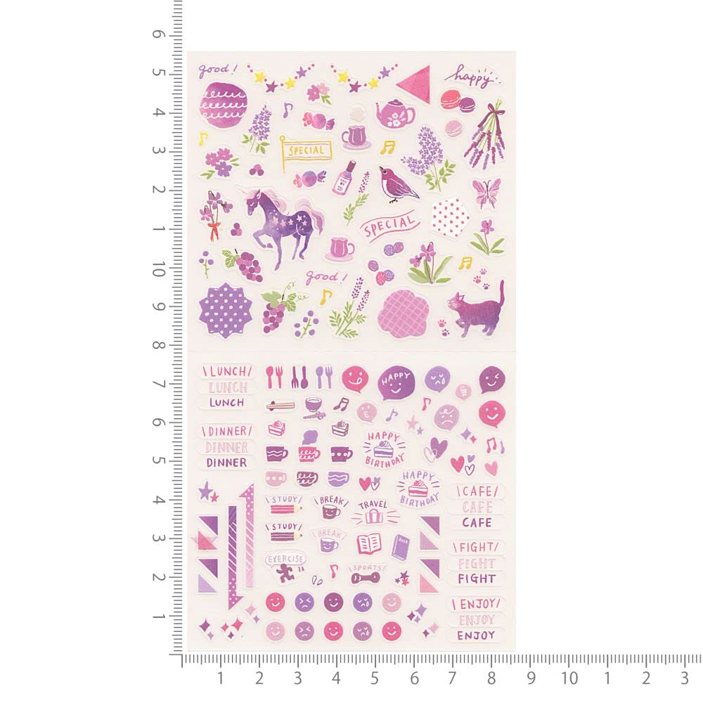Midori Diary Sticker - Purple Pattern - MIDORI 82562006 - IRO