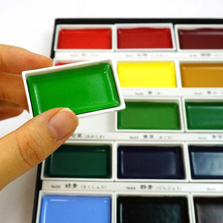Watercolors Kuretake Gansai Tambi Watercolor Palette - 12 New Color Set KURETAKE MC20/12V/NW