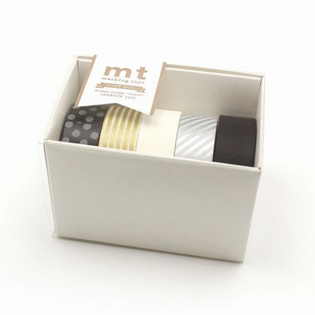 Masking Tape MT Masking Tape - 5 Rolls Gift Box - 15 mm x 10 m - 'Monotone' MT 05G008R