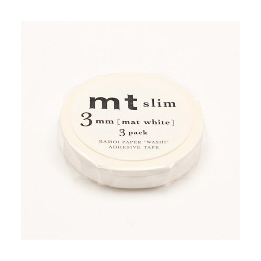 Masking Tape MT Masking Tape - Slim 3 Pack - 3 mm - Matte White MT SLIMS12R