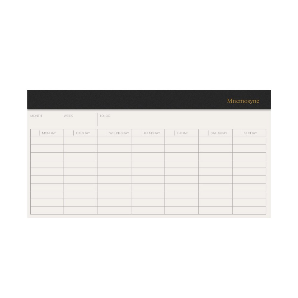 Paper Pads Maruman Mnemosyne N163 Weekly-Plan Notepad - 5 mm Grid - 30 Sheets - B6 Variant MARUMAN N163