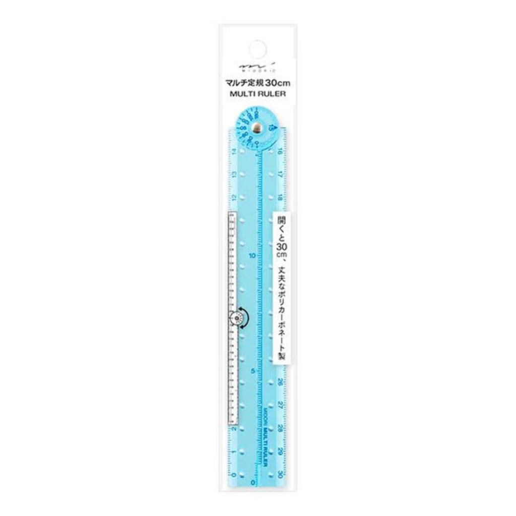 Rulers Midori Multi Function Ruler - 30 cm Blue MIDORI 42268006