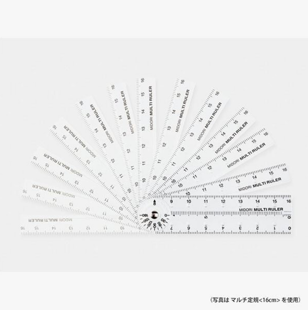 Rulers Midori Multi Function Ruler - 30 cm Clear MIDORI 42266006