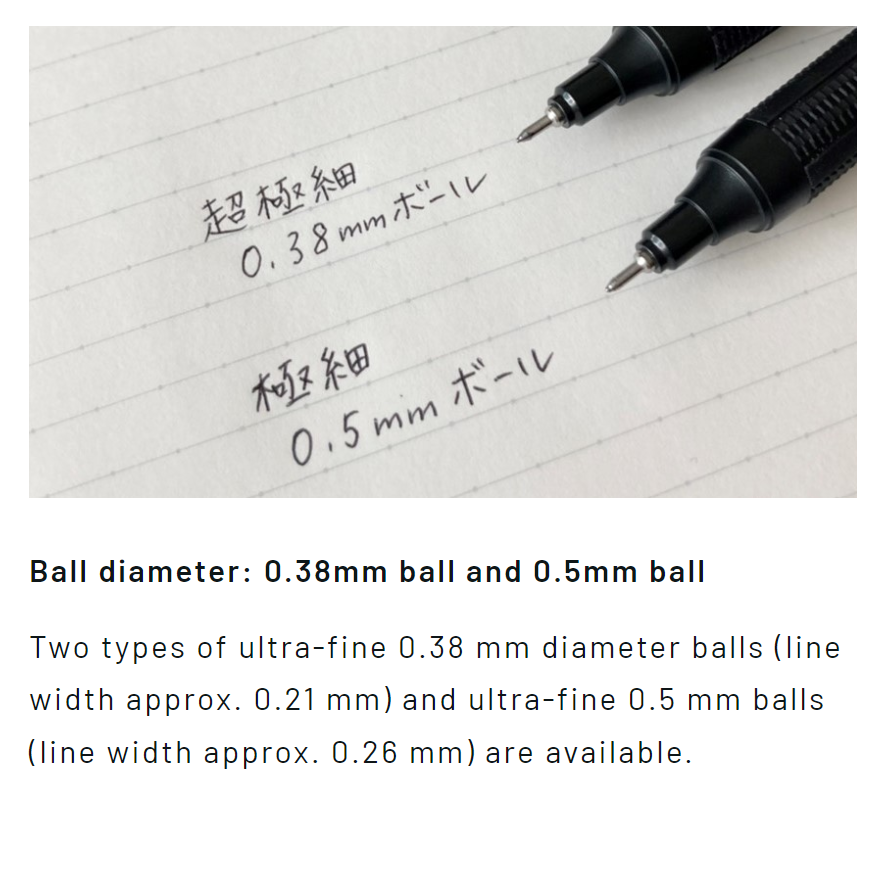 Ballpoint Pens Tombow Monograph Light Ballpoint Pen - Mono Color - 0.5 mm - Black / Blue / Red Ink Black TOMBOW BC-MGLE01