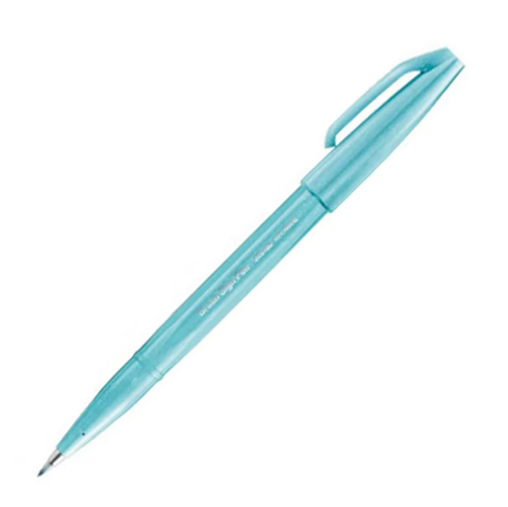 Brush Pens Pentel Fude Touch Brush Sign Pen - 12 New Colors Pale Blue PENTEL SES15C-S2