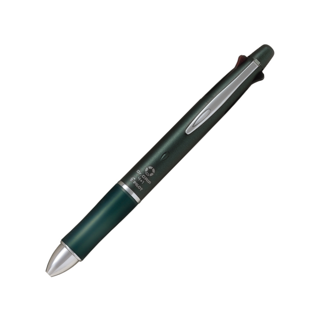 Multi Pens Pilot 4+1 Dr. Grip (Acroball Smooth 0.5 Ballpoint +0.5 Mechanical) Multi Pen Ash Metal Olive PILOT BKHDF-1SEF-AOL