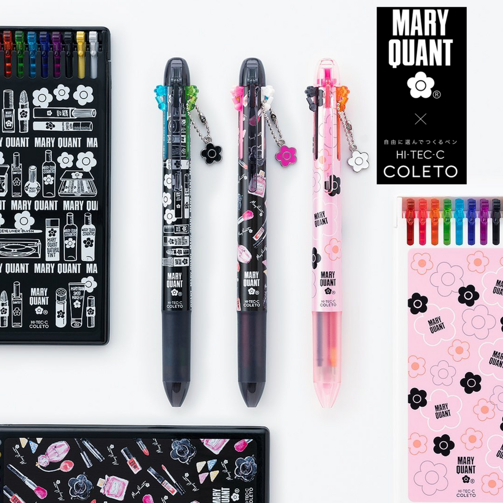 Gel Pen Refills Pilot Hi-Tec-C Coleto Multi Pen Refill - Pack of 10 - Mary Quant Limited Edition - Pink PILOT LHKRF-C4M10C-MD