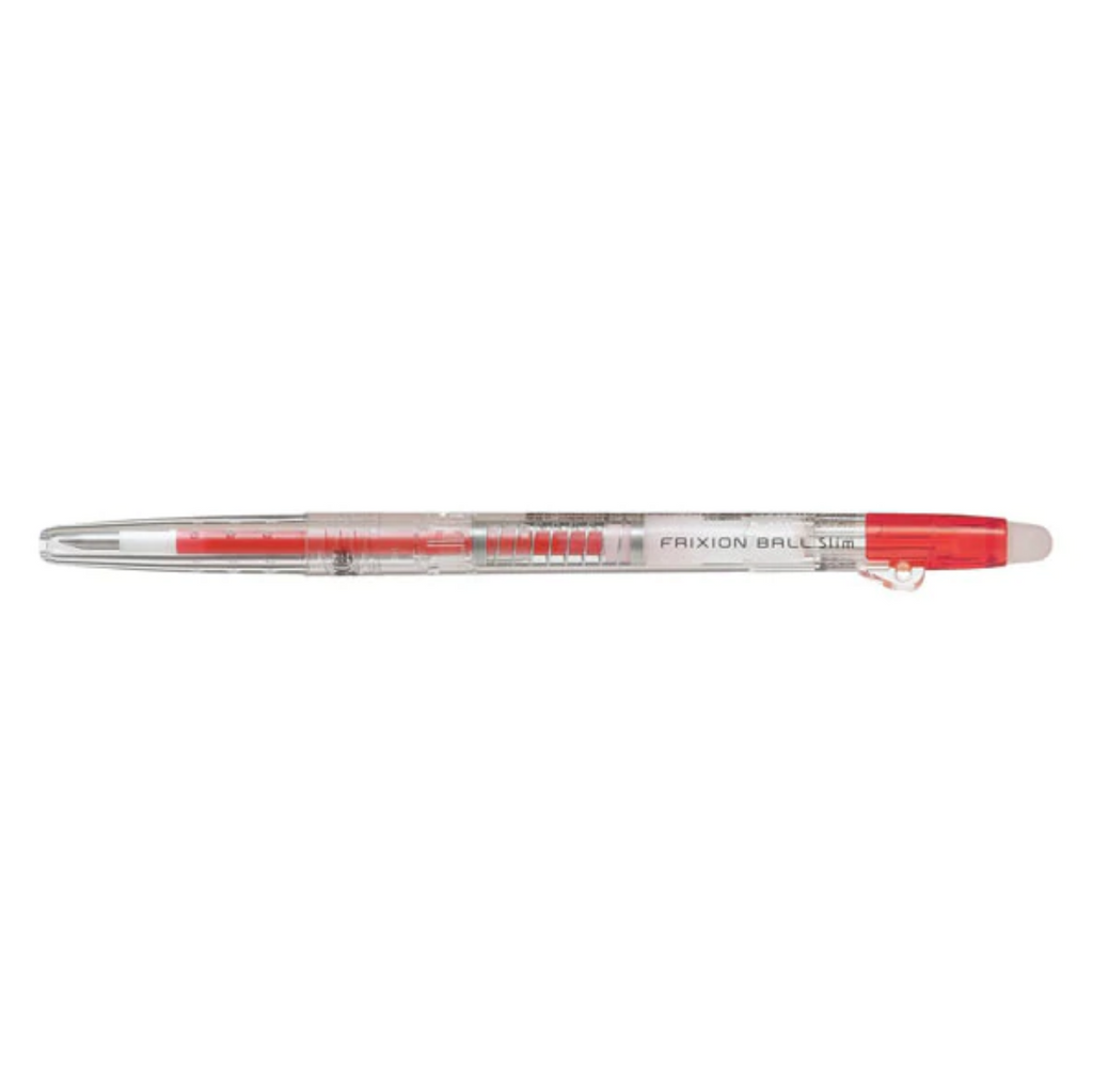 Pilot FriXion Ball Slim Gel Pen - Clear Body - 0.38 mm - Erasable - PILOT LFBS - 18UF - NCR - IRO