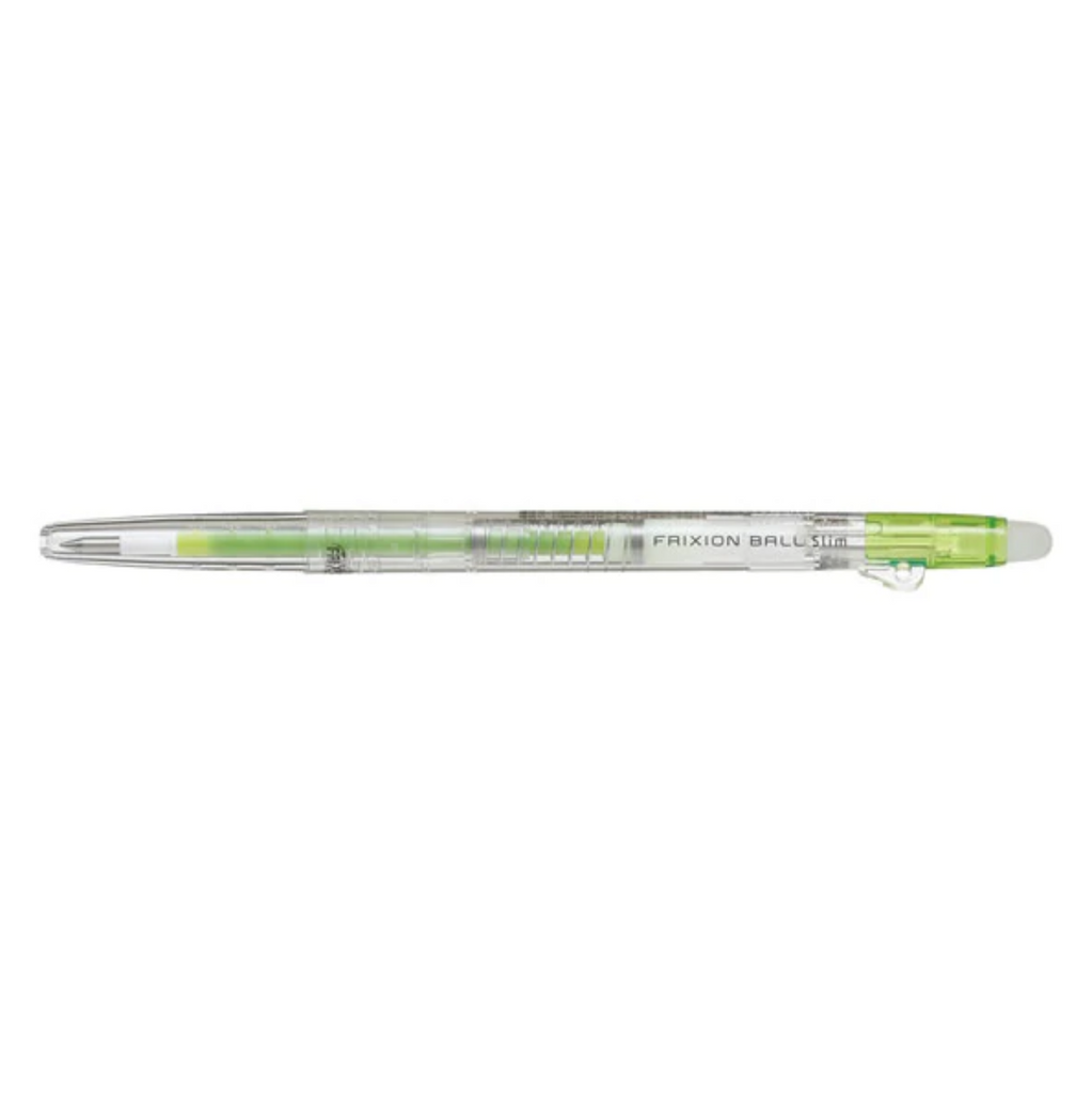 Pilot FriXion Ball Slim Gel Pen - Clear Body - 0.38 mm - Erasable - PILOT LFBS - 18UF - NCLG - IRO