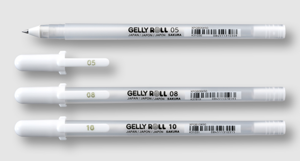 Gel Pens Sakura Gelly Roll Classic Gel Pen - White Ink - 10 Bold Point - 0.5 mm SAKURA XPGB10#50