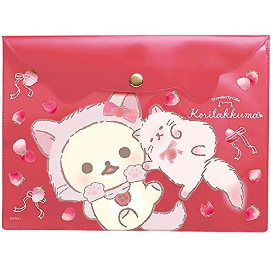 Folders San-X A5 Size Case - Korilakkuma and Strawberry Cat A SAN-X BV45301