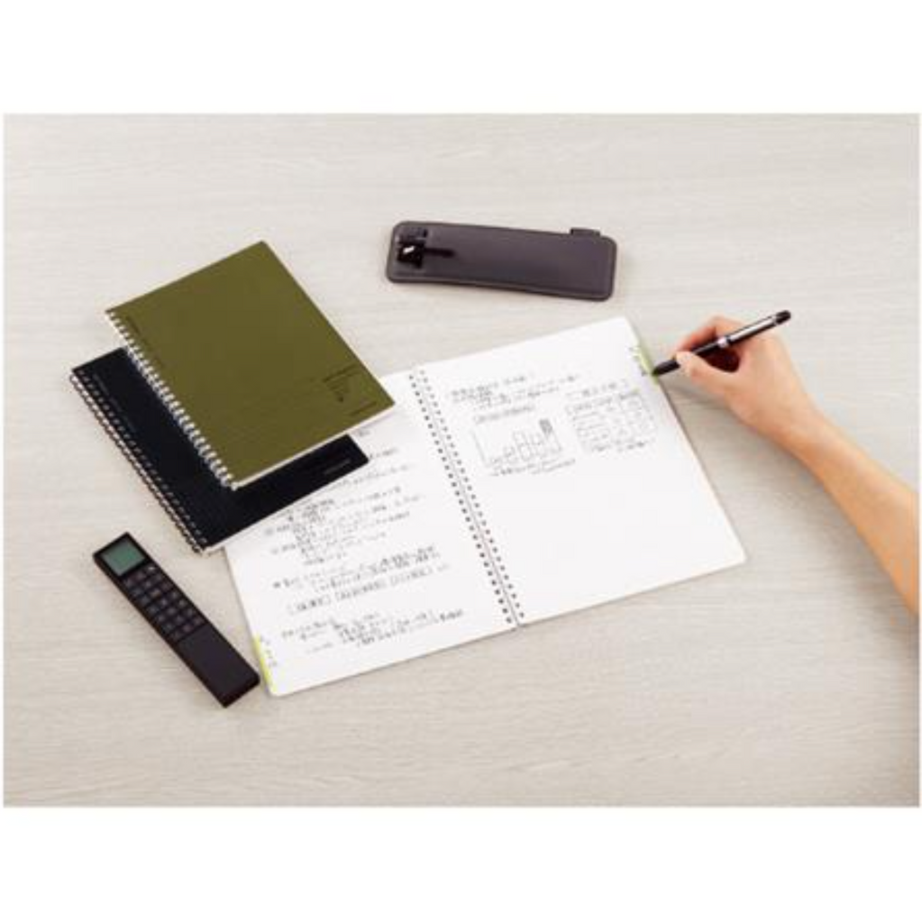 Notebooks Kokuyo Soft-Ring Biz Edge Title Notebook - 6mm Lined - 40 sheets - Slim B5 - Olive Green KOKUYO SU-SJ201B-G