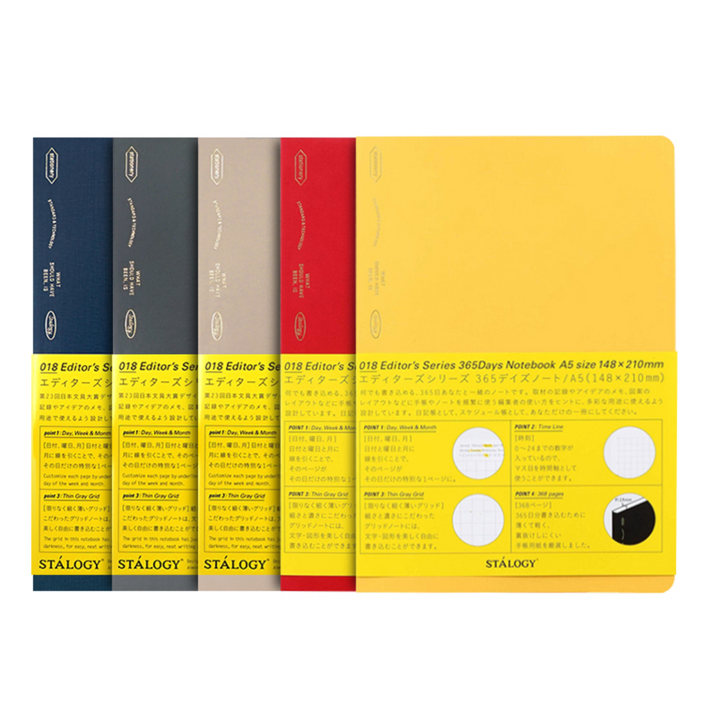 Undated Planners - Stalogy Editor's Series 1/2 Year Notebook - 96 Sheets - Grid - A5 - Night Blue - Limited Edition - STALOGY S4136 | IRO