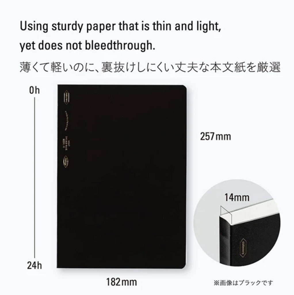 Undated Planners Stalogy Editor's Series 365 Days Notebook - 184 Sheets - Grid - B5 - Black STALOGY S4102