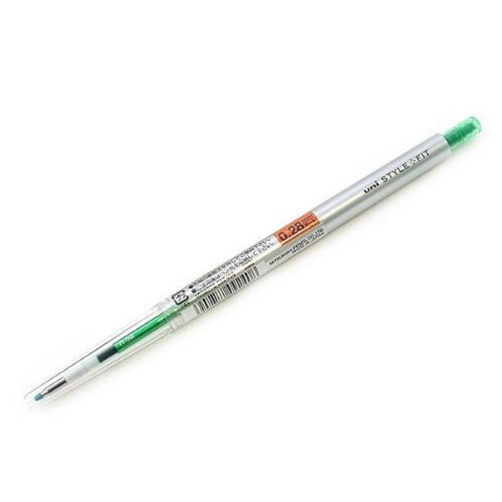 Gel Pens Uni Style Fit Single Knock Gel Pen - Refillable - 0.28 mm Green UNI UMN13928.6