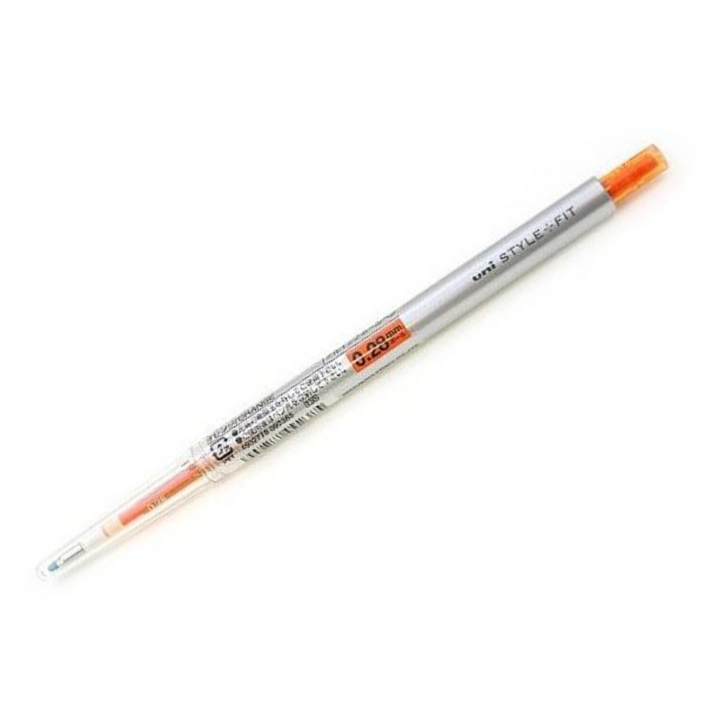 Gel Pens Uni Style Fit Single Knock Gel Pen - Refillable - 0.28 mm Orange UNI UMN13928.4