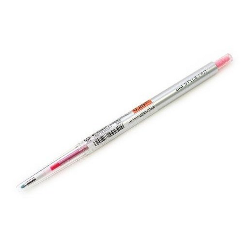 Uni Style Fit Single Knock Gel Pen - Refillable - 0.38 mm - Rose Pink