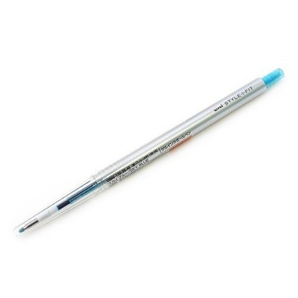 Gel Pens Uni Style Fit Single Knock Gel Pen - Refillable - 0.28 mm Sky Blue UNI UMN13928.48