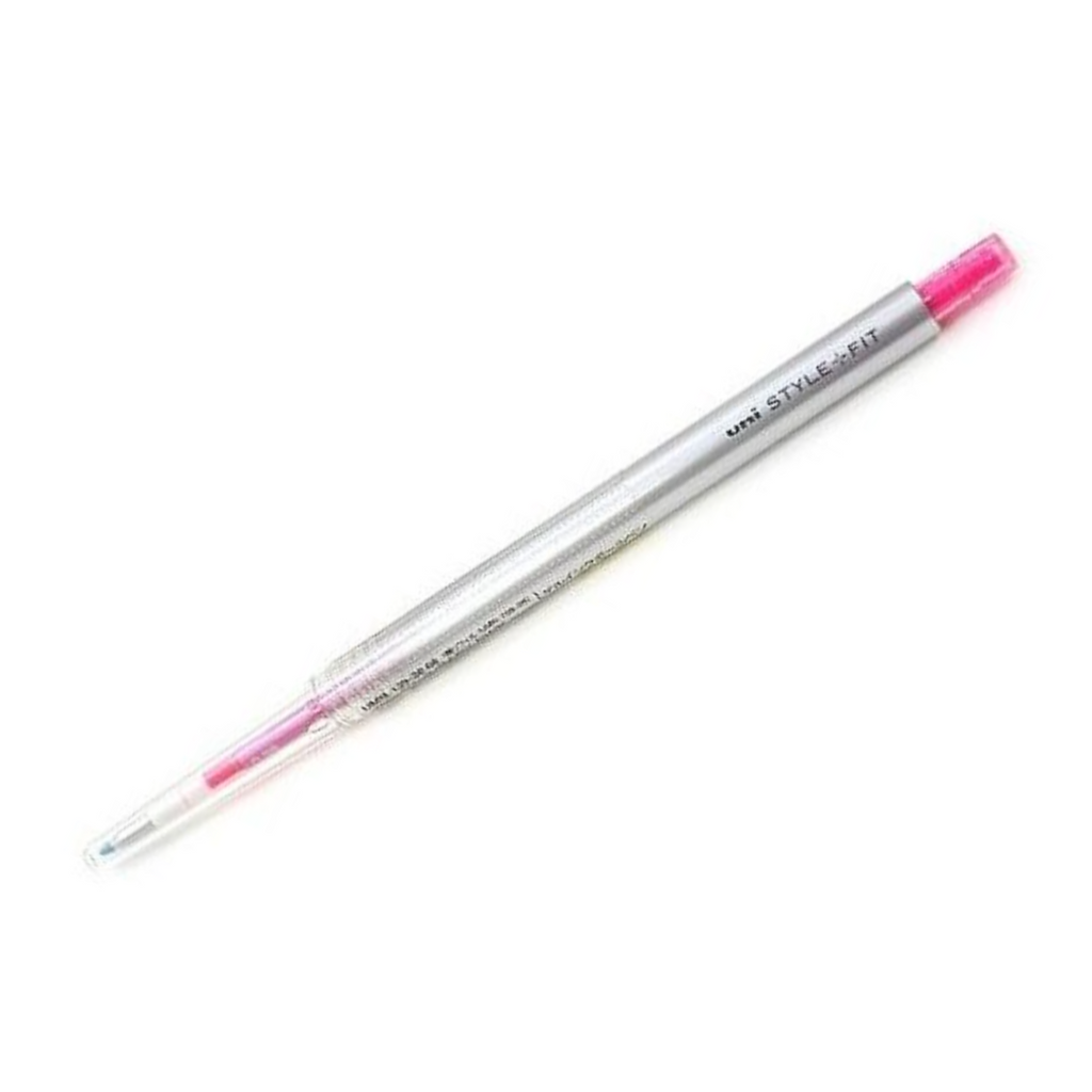 Uni Style Fit Single Knock Gel Pen - Refillable - 0.38 mm - Baby Pink