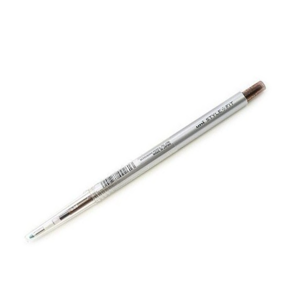 Uni Style Fit Single Knock Gel Pen - Refillable - 0.38 mm - Brown Black