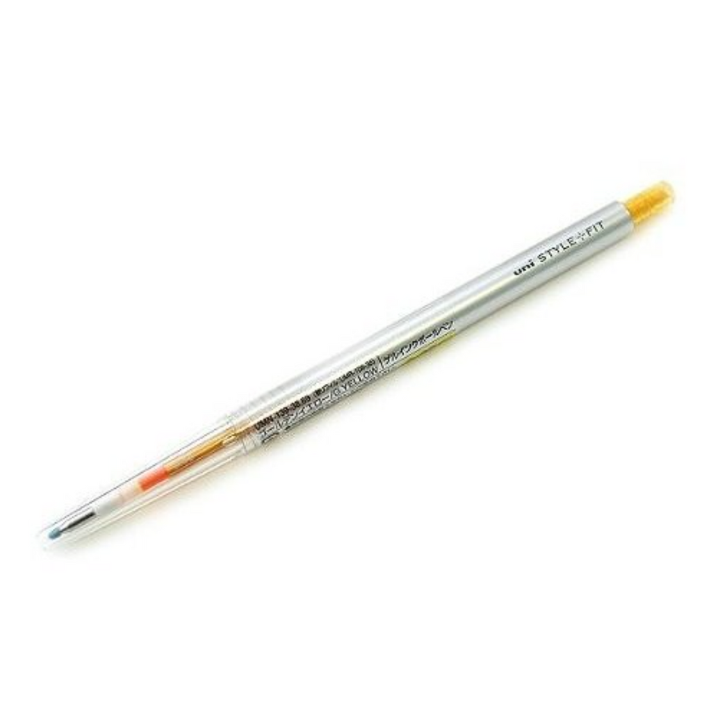 Uni Style Fit Single Knock Gel Pen - Refillable - 0.38 mm - Golden Yellow