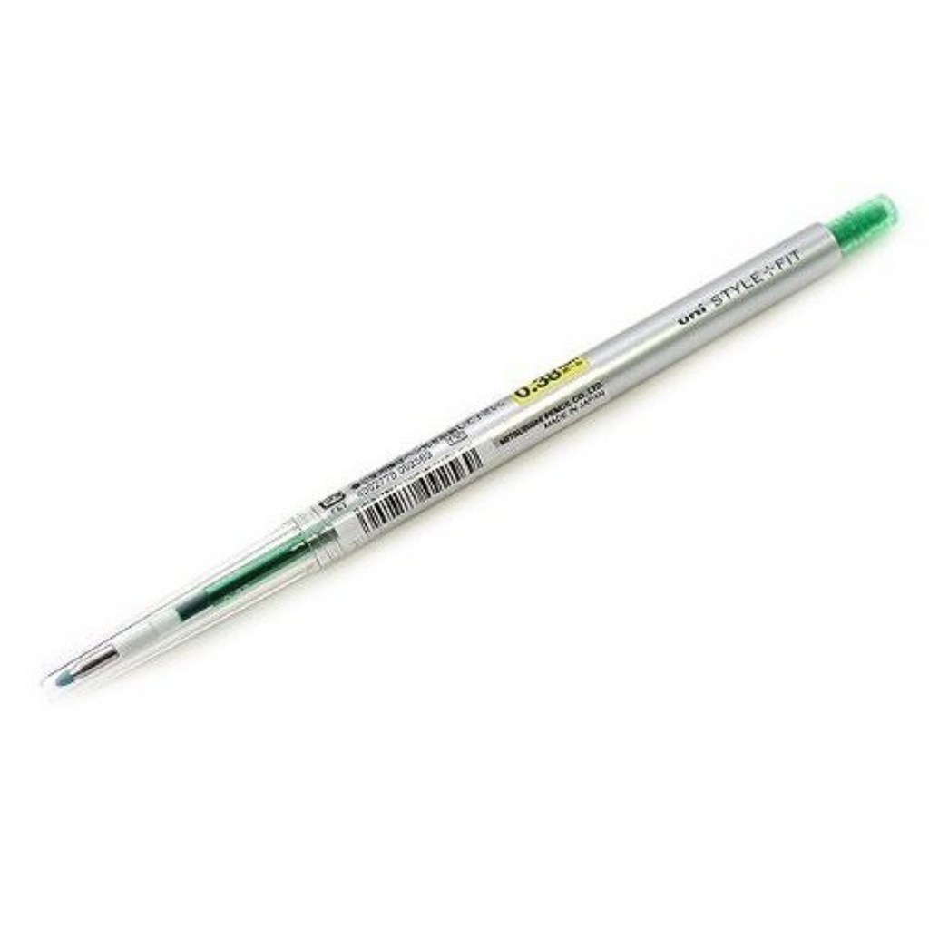 Uni Style Fit Single Knock Gel Pen - Refillable - 0.38 mm - Green