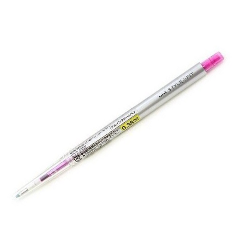 Uni Style Fit Single Knock Gel Pen - Refillable - 0.38 mm - Pink