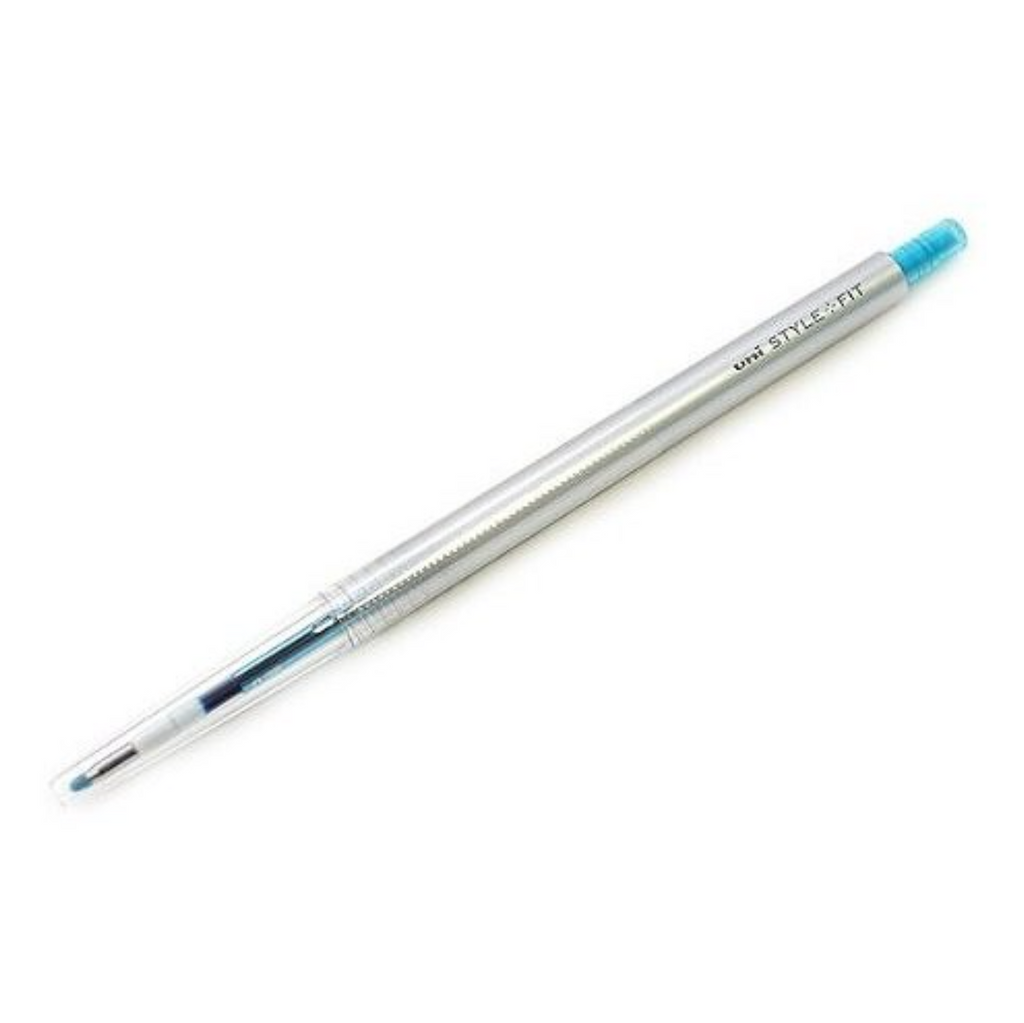 Uni Style Fit Single Knock Gel Pen - Refillable - 0.38 mm - Sky Blue