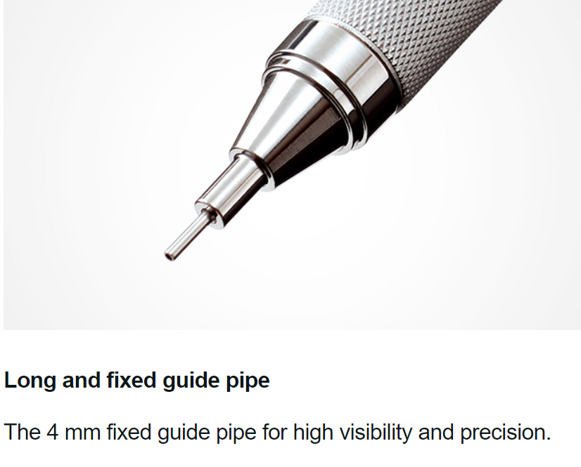 Tombow MONO Graph Zero Mechanical Pencil - Metal Grip - 0.5 mm - Mono Color - TOMBOW DPA - 162A - IRO