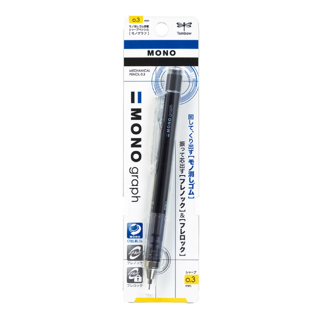 Mechanical Pencils Tombow MONO Graph Shaker Mechanical Pencil - 0.3 mm - Black TOMBOW DPA-131B