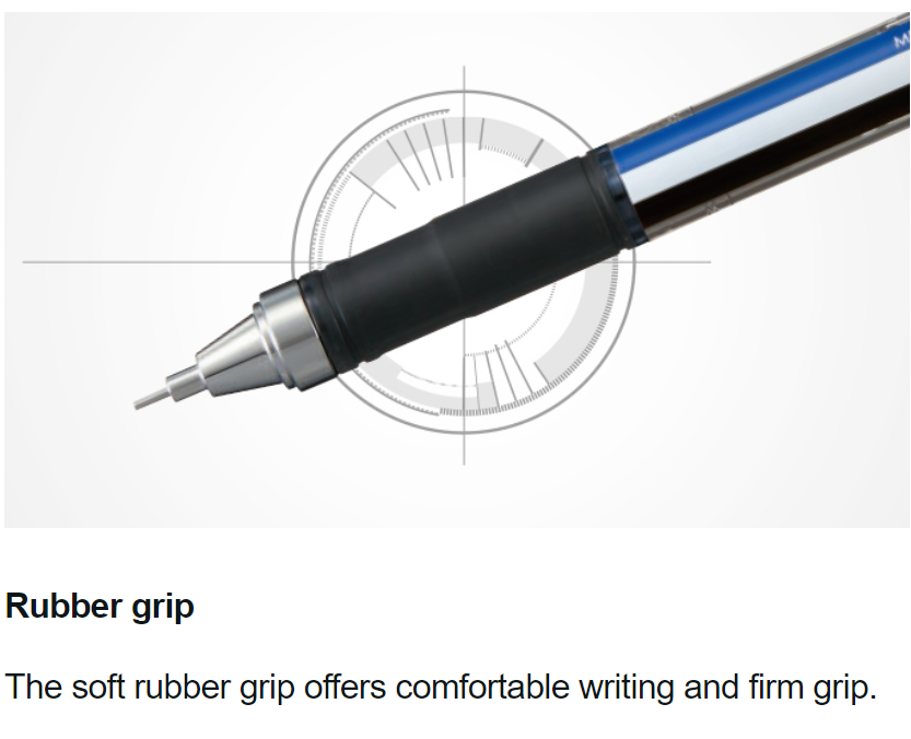 Mechanical Pencils Tombow MONO Graph Shaker Mechanical Pencil - Rubber Grip - 0.5 mm - Mono Color TOMBOW DPA-141A