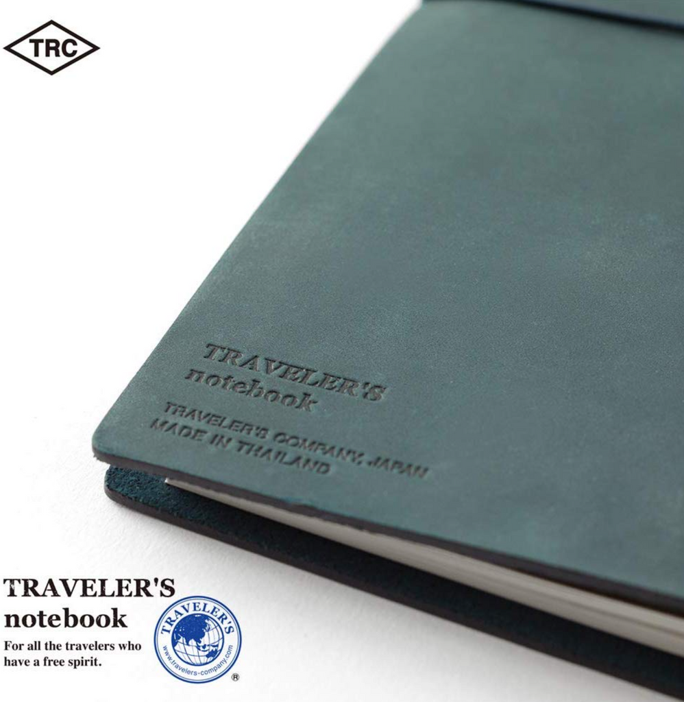 Traveler's Company Traveler's Notebook Starter Kit - Blue Leather - Regular Size - Blank - TRC 15239006 - IRO