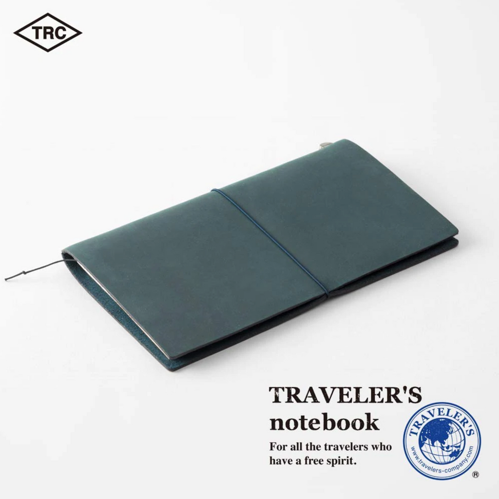 Traveler's Company Traveler's Notebook Starter Kit - Blue Leather - Regular Size - Blank - TRC 15239006 - IRO