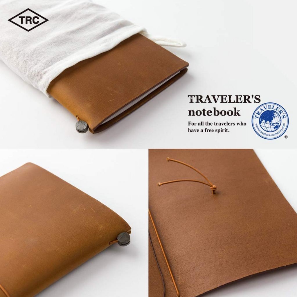 Traveler's Company Traveler's Notebook Starter Kit - Camel Leather - Regular Size - Blank - TRC 15193006 - IRO