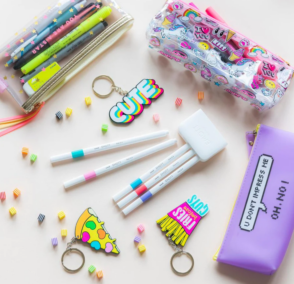 Uni EMOTT Bleeding Resistant Fineliner - 0.4 mm - 5 Color Set No.5 Candy Pop - UNI PEMSY 5C.NO5 - IRO