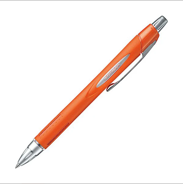 Ballpoint Pens Uni Jetstream Rubber Body Ballpoint Pen - 0.7 mm black Ink Metallic Orange UNI SXN25007M.4