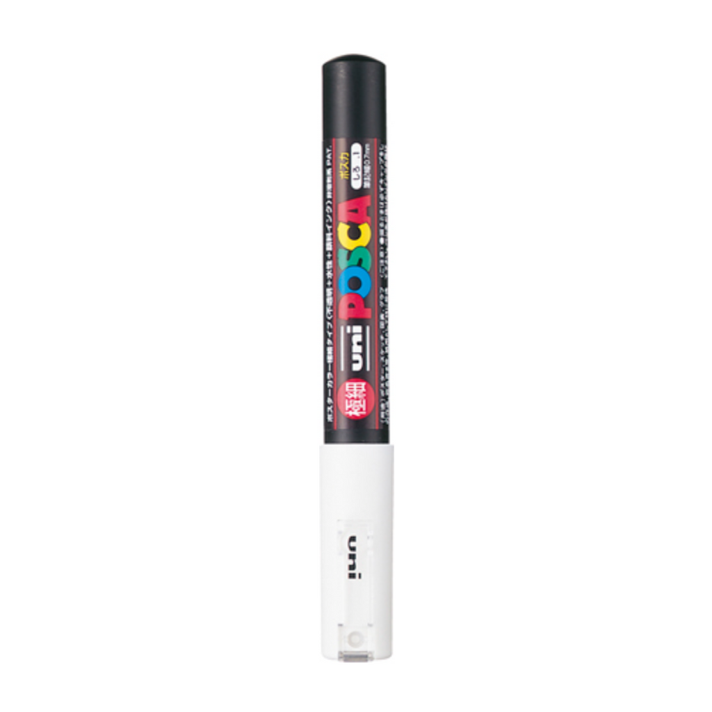 Paint Markers Uni Posca PC-1M Paint Markers - Extra Fine Tip - 0.7 mm - Black / White White UNI PC1M.1
