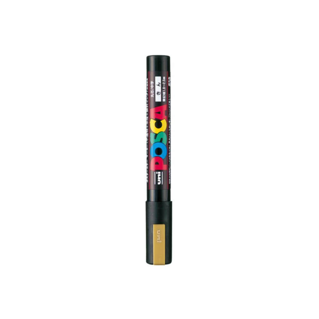 Paint Markers Uni Posca PC-5M Paint Markers - Medium Tip - 2.5 mm Golden UNI PC5M.25