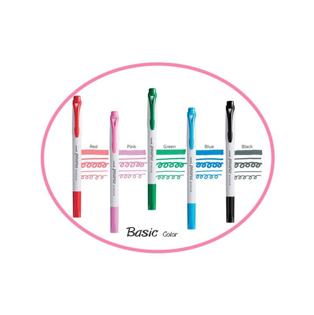 Highlighters Uni Propus Window Double-Sided Highlighter - 5 Basic Color Set UNI PUS-103T 5C