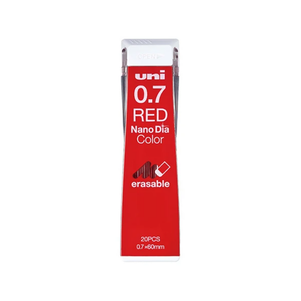 Pencil Leads Uni Nano Dia Color Lead - 0.7 mm Red UNI U07202NDC.15
