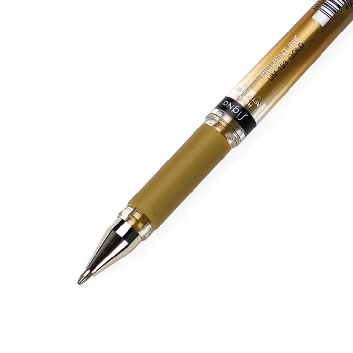 Gel Pens Uni-ball Signo Broad UM-153 Gel Pen - 1.0 mm Gold UNI UM153.25