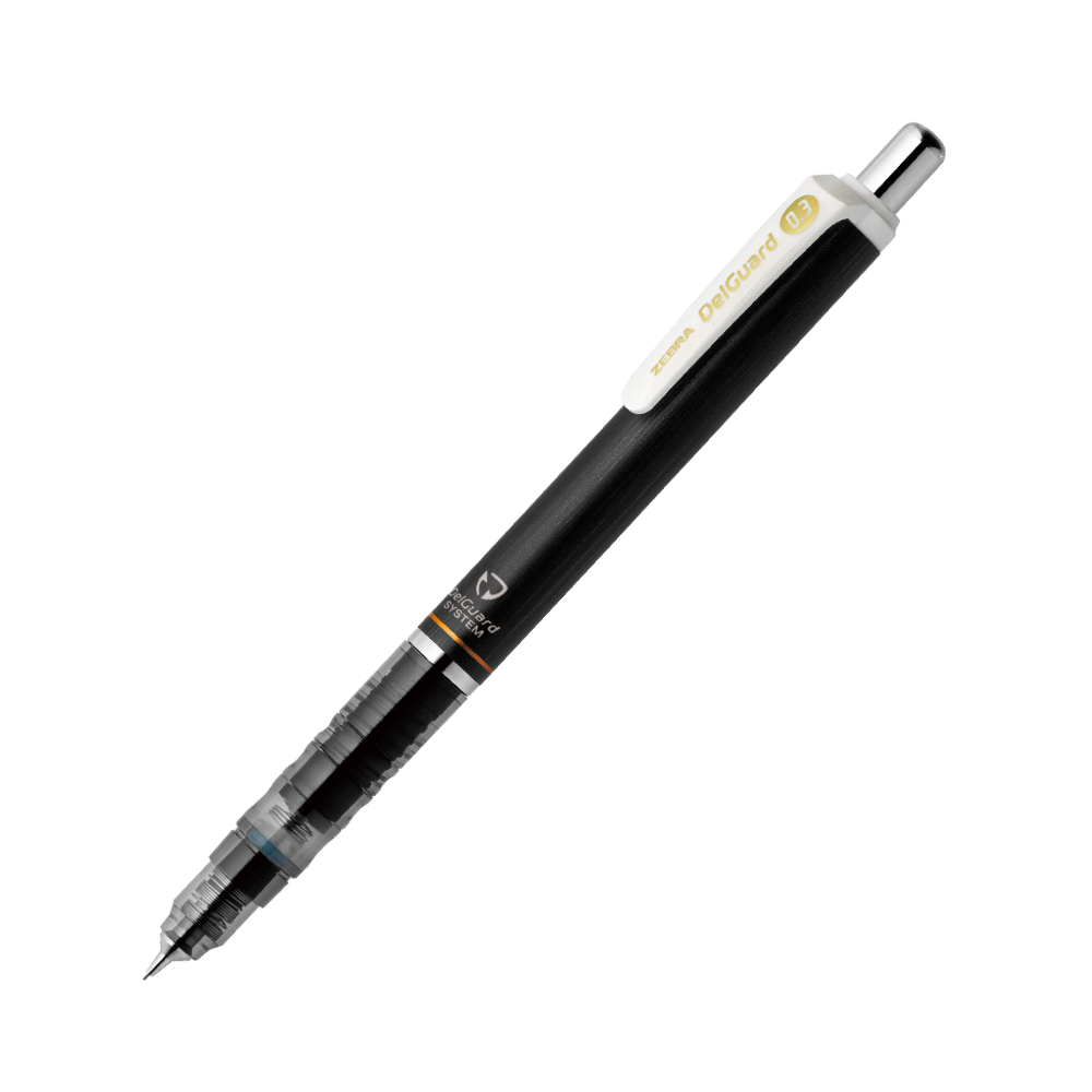 Mechanical Pencils Zebra DelGuard Mechanical Pencil - 0.3 mm Black ZEBRA P-MAS85-BK