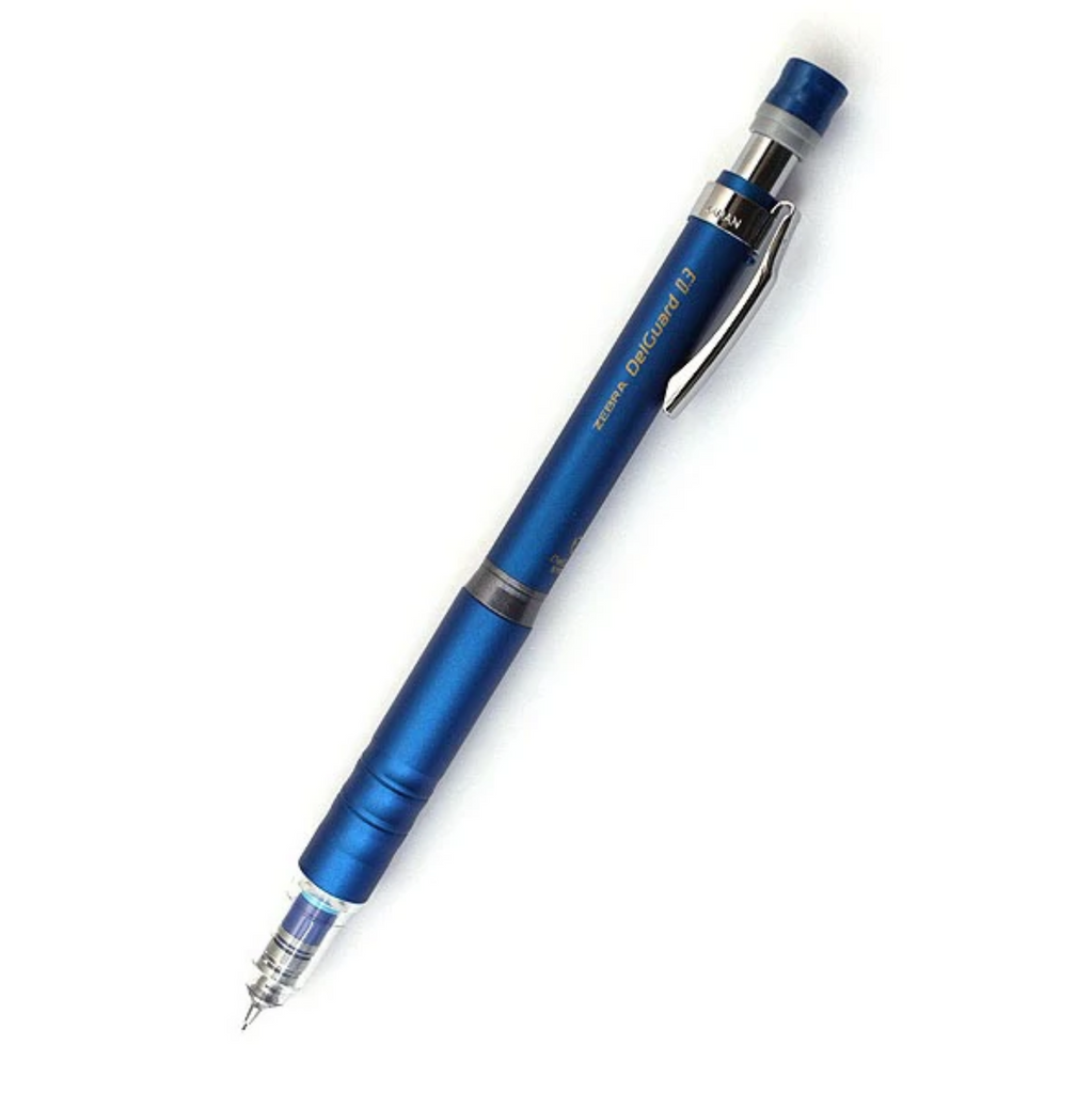 Mechanical Pencils Zebra DelGuard Type Lx Mechanical Pencil - Metal Grip - 0.3 mm Blue ZEBRA P-MAS86-BL