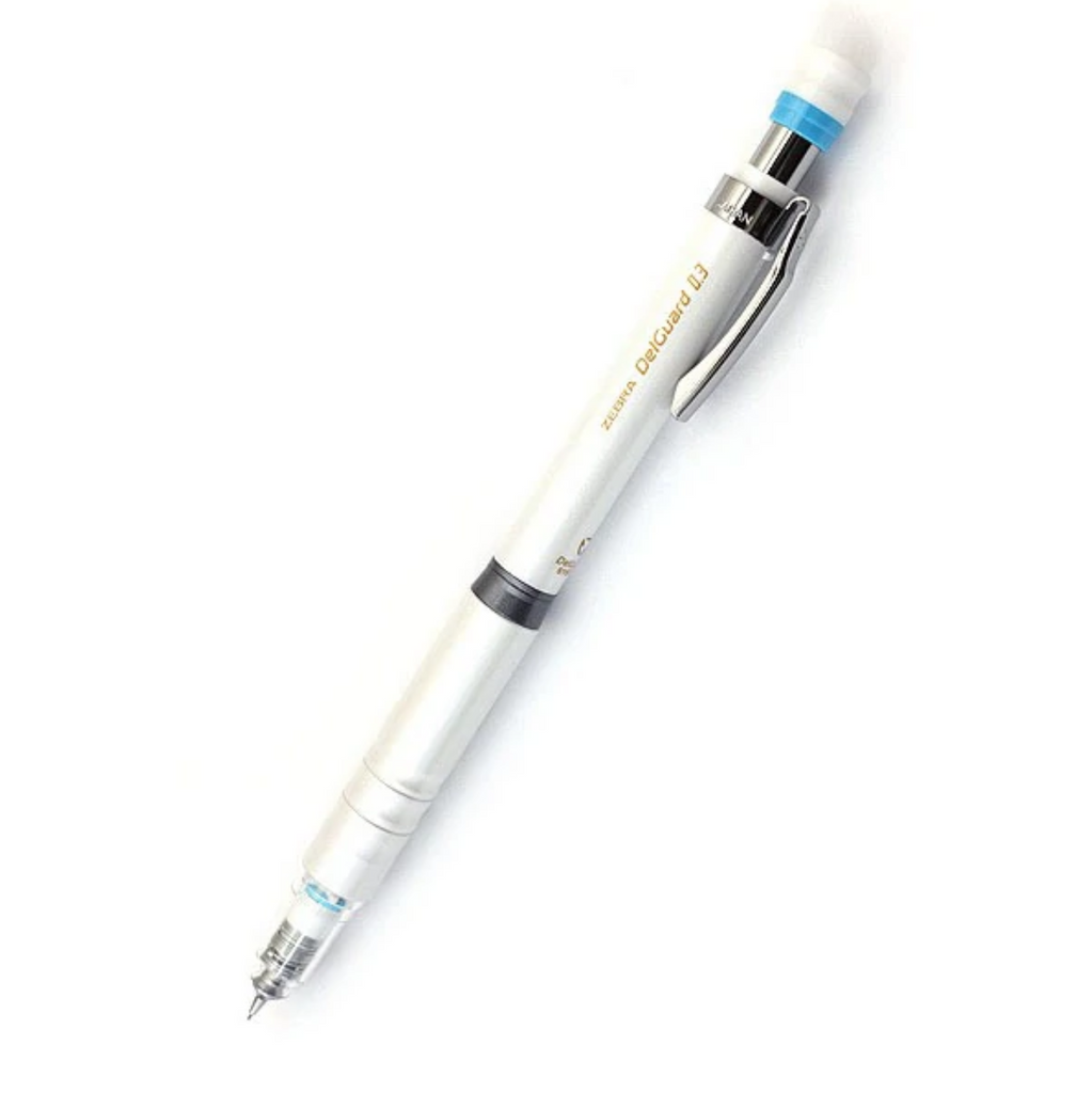 Mechanical Pencils Zebra DelGuard Type Lx Mechanical Pencil - Metal Grip - 0.3 mm White ZEBRA P-MAS86-W