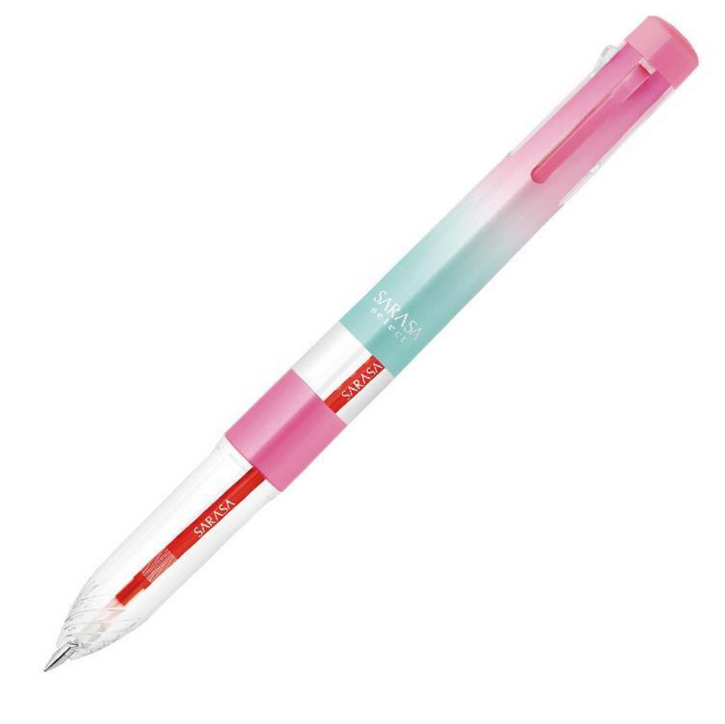 Multi Pens Zebra Sarasa Select 5 Color Functional Gel Pen Holder - with 1 Red Refill Gradation Pink ZEBRA S5A15-GP